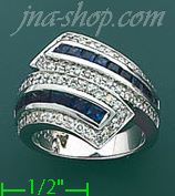 14K Gold Diamond 0.78ct / Sapphire 1.6ct Colored Stone Ring - Click Image to Close