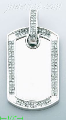 14K Gold 5ct Diamond Charm Pendant - Click Image to Close