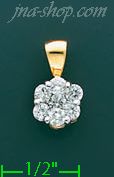 14K Gold 0.8ct Diamond Charm Pendant - Click Image to Close