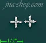 14K Gold 0.12ct Diamond Earrings - Click Image to Close