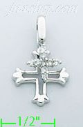 14K Gold 0.14ct Diamond Charm Pendant - Click Image to Close