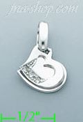 14K Gold 0.05ct Diamond Charm Pendant - Click Image to Close