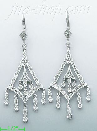 14K Gold 0.6ct Diamond Chandelier Earrings - Click Image to Close