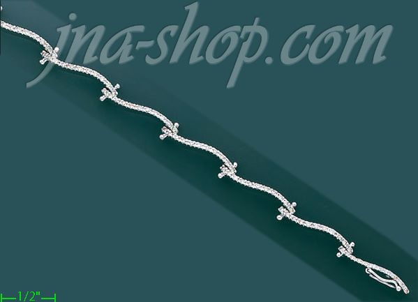 14K Gold 1.03ct Diamond Bracelet - Click Image to Close