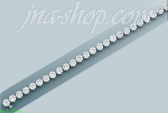 14K Gold 4.5ct Diamond Bracelet - Click Image to Close