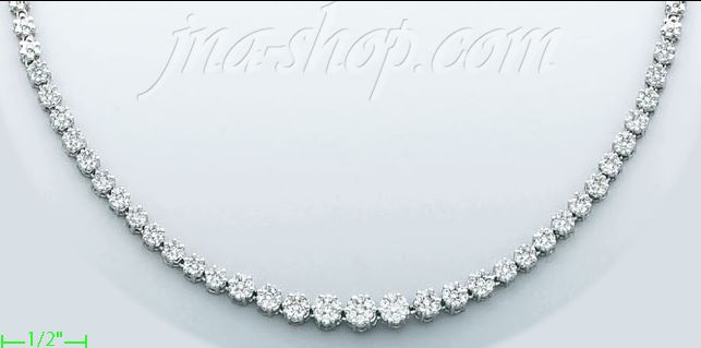 14K Gold 2.5ct Diamond Necklace - Click Image to Close