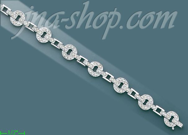 14K Gold 1.68ct Diamond Bracelet - Click Image to Close