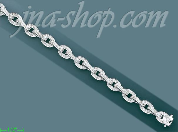 14K Gold 1.6ct Diamond Bracelet - Click Image to Close