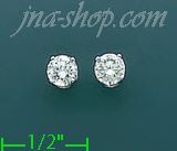 14K Gold 1ct Diamond Stud Earrings - Click Image to Close
