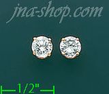 14K Gold 1.5ct Diamond Stud Earrings - Click Image to Close