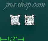 14K Gold 2ct Diamond Stud Earrings - Click Image to Close