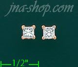 14K Gold 1ct Diamond Stud Earrings - Click Image to Close