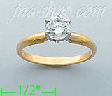 14K Gold 0.5ct Diamond Solitaire Ring - Click Image to Close