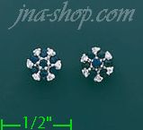 14K Gold 0.12ct Diamond Half Set Earrings - Click Image to Close