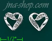 14K Gold 0.23ct Diamond Half Set Earrings - Click Image to Close