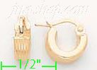 14K Gold Mini Hoop & Hinged Earrings - Click Image to Close