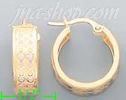 14K Gold Mini Hoop & Hinged Earrings - Click Image to Close