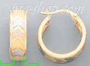 14K Gold Mini Hoop & Hinged Earrings - Click Image to Close