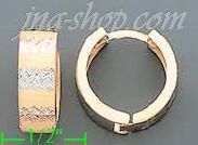 14K Gold Mini Hoop & Hinged Earrings - Click Image to Close