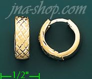 14K Gold Mini Hoop & Hinged Earrings - Click Image to Close