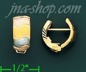 14K Gold Mini Hoop & Hinged Earrings - Click Image to Close