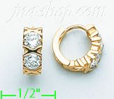 14K Gold Huggies Earrings - Click Image to Close