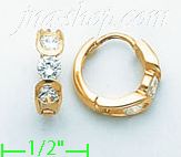 14K Gold Huggies Earrings - Click Image to Close