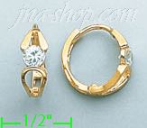 14K Gold Huggies Earrings - Click Image to Close