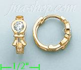 14K Gold Huggies Earrings - Click Image to Close