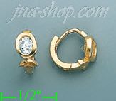 14K Gold Huggies Earrings - Click Image to Close