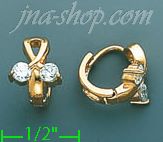 14K Gold Huggies Earrings - Click Image to Close