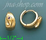 14K Gold Huggies Earrings - Click Image to Close