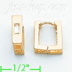 14K Gold Huggies Earrings - Click Image to Close