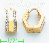 14K Gold Huggies Earrings - Click Image to Close