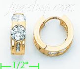 14K Gold Huggies Earrings - Click Image to Close