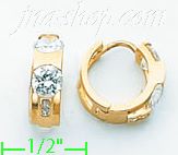 14K Gold Huggies Earrings - Click Image to Close