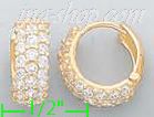 14K Gold Assorted CZ Earrings - Click Image to Close