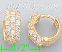 14K Gold Assorted CZ Earrings - Click Image to Close