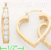 14K Gold Assorted CZ Earrings - Click Image to Close