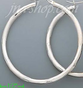 14K Gold White Hoop Earrings - Click Image to Close