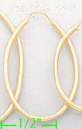 14K Gold Plain Hoop Earrings - Click Image to Close