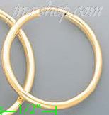 14K Gold Plain Hoop Earrings - Click Image to Close