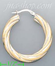 14K Gold Italian Fancy Earrings - Click Image to Close