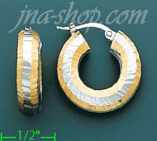 14K Gold Italian Fancy Earrings - Click Image to Close