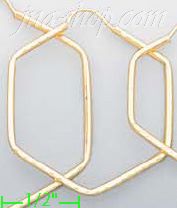 14K Gold Stamped Hoop Earrings - Click Image to Close