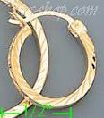 14K Gold Stamped Hoop Earrings - Click Image to Close
