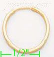 14K Gold Stamped Hoop Earrings - Click Image to Close