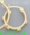 14K Gold Razor Hoop Earrings - Click Image to Close