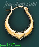 14K Gold Hollow Earrings - Click Image to Close