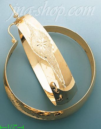 14K Gold Dia-Cut Earrings - Click Image to Close